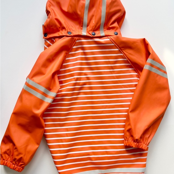 Polarn O Pyret Waterproof Raincoat Fleeced Lined Size 6-8 - Picture 3 of 4